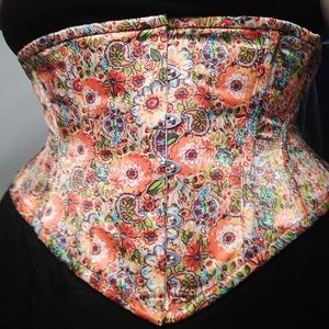 Flower Power Paisley Waspie Corset